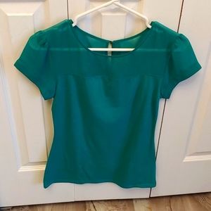 Green dress Express shirt size xs